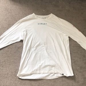 White Hurley pullover long sleeved tee